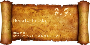 Homola Frida névjegykártya